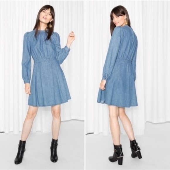 & Other Stories Dresses & Skirts - NWT & Other Stories Chambray Fit & Flare Dress 4